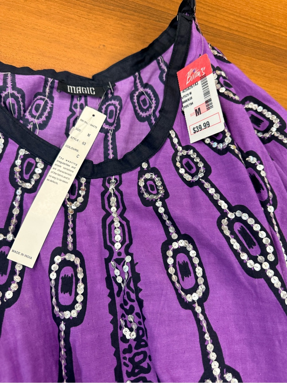 Magic Purple and Black Sequin-Embellished Women’s Skirt